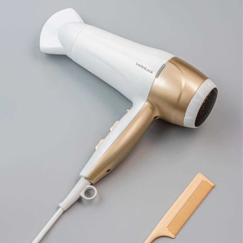 [Áp voucher 8%] Máy Sấy Tóc Locknlock, 220 - 240V, 50Hz, 2000 - 2200W - White -  ENA136WHT, , large image number null
